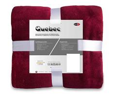CelinaTex Couverture Plaid Douillet et Chaud Coral Polaire Microfibre Couverture Douillette Couvre-lit Couverture en Microfibre certifié Ãko-Tex, Microfibre, Bordeaux, 200 x 220 cm
