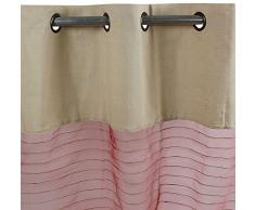 Thedecofactory 115402 Voilage Fraise Soie Coton, 110 x 250 x 3 cm