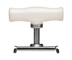 Premier Housewares 0806378 Bygone Ouvre-Bocal Acier Inoxydable + Poignée Blanc