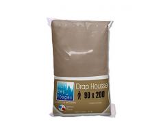 Nuit des Vosges Cotoval Drap Housse Coton Cannelle 90 x 200 cm