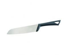 Fackelmann 41754 Couteau santoku Nirosta-Style 33cm en PP/INOX, Acier Inoxydable, Noir/Argent, 33 x 7,5 x 2 cm