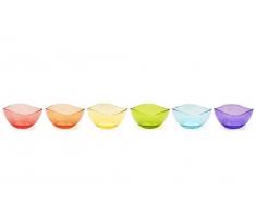 Excelsa Copenaghen Lot de 6 coupelles multicolores en verre