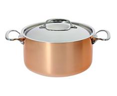 DE BUYER -6442.20 -faitout cuivre-inox a couv. ø 20cm