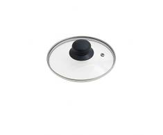 ORYX 5023400 Couvercle en Verre pour poêle avec Bord en Acier Inoxydable Transparent 16 cm