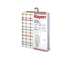 Rayen | Housse pour table Ã repasser Universelle XXL | 3 Ã©paissuers: mousse, molleton et tissu 100 % coton | Gamme Medium de Rayen | 150 x 55 cm | Rayures de couleur