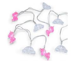 Mustard M11007B Guirlande DÃ©corative Lumineuse avec LED - Rose et Blanc Light Your Own Unicorn