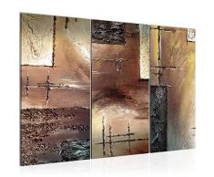 Tableau decoration murale Abstrait 120 x 80 cm - XXL Impression sur Toile Salon Appartment 3 Parties - prÃªt Ã accrocher - 100931b