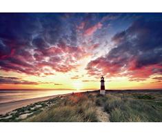 Papier Peint déco poster PHARE DE SYLT 3 x 2,70 m | Déco et photo murale XXL Qualité HD Scenolia