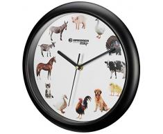 BRESSER 8880801 Horloge Murale, Noir, 25 cm