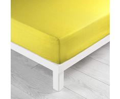 Douceur dIntÃ©rieur LINA Drap Housse Coton Miel 90 x 190 cm