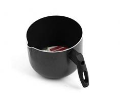 Home Maitre Casserole Ã Lait, revÃªtement Anti-adhÃ©sif, 14Â cm, Aluminium, Anthracite/Noir