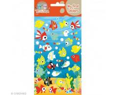 Toga SFZ20 Poissons et hippocampes Planche de sticker Felt/Feutrine Multicolore 9,5 x 18,5 x 0,2 cm
