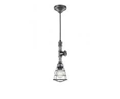 TRIO, Suspension, Gotham 1xE27, max.60,0 W Corps: metal, argent ancien Ã:14,6cm, H:150,0cm IP20