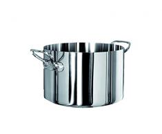 Pentole Agnelli Casserole avec 2 poignées, Aluminium Haute 32 cm Acier