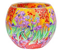 Fragrances Divines Cadeau GmbH Lys Lanterne, Verre coloré, 11 x 11 x 9 cm