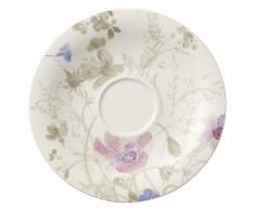 Villeroy & Boch Mariefleur Gris Basic Sous-tasse, 19 cm, Porcelaine Premium, Blanc/Multicolore