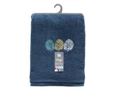 douceur dintÃ©rieur drap de bain 90 x 150 cm eponge brodee fougerys bleu