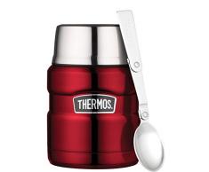THERMOS Récipient Alimentaire Isotherme Stainless King, 0,47 l, Acier Inoxydable, 9,3 x 9,3 x 14,2 cm, Acier Inoxydable, Framboise, 9,7x9,7x14,2 cm