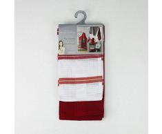 douceur dintérieur 2 torchons 50x70cm coton nid dabeille chef etoile rouge