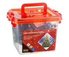 Idena Guirlande lumineuse Ã 300 LED pour lintÃ©rieur et lextÃ©rieur avec minuterie Env. 27,5 m, blanc chaud 31820