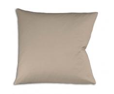 Fleuresse Colours 9100â4580 taie doreiller 40 x 80 cm en Satin de Coton mako, 100% Couleur Bordeaux Coton avec Fermeture Ã©clair -, Taupe, 40x40