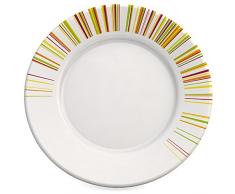 Ornamin Assiette Plate à 23 cm Bâtonnets Mélamine (Modèle 124) / assiette réutilisable, assiette petit-déjeuner, assiette plastique