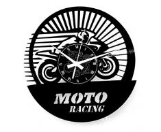 Instant Karma Clocks Horloge Murale en Vinyle Disque LP 33 Tours idÃ©e Cadeau Vintage Handmade Instant Karma-Corsa Pista Gara-Moto Racing Silencieux