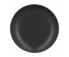 TheKitchenette - ALFA - Lot de 4 assiettes à DESSERT en faïence - noir - 20 cm