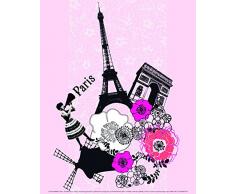 Affiche 24x30 cm Paris : Paradis fleuri / Paris : A blossom paradise / Paris : Blühendes Paradies Ãmilie RAMON