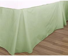 Charlotte Thomas Tour de lit en Percale Vert Prairie uni 2 Personnes