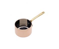 Kitchen Craft MCCMSAUCOP Master Class Artesa Petit Casserole pour PrÃ©sentation, Acier Inoxydable, Argent/Cuivre, 6,5 cm