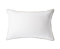 Belssia Coussin de Chaise, Coton et Laine, Blanc et Vif Caramel, 50Â x 8Â x 30Â cm