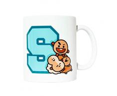 Grupo Erik TAZ029 Mug Shooky 100% Officiel | Tasse en CÃ©ramique BT21 | 330ml