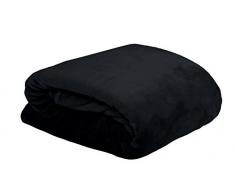 Lovely Casa P25792005 Doudou Plaid Polyester Noir 130 x 160 cm