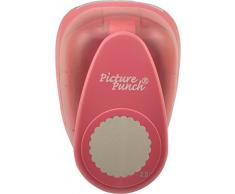 Vaessen Creative Perforatrice de Papier, Taille XXL, Cercle Festonné, Pour Projets DIY, Scrapbooking, Création de Cartes et Plus