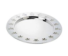Alessi Akkgt Girotondo Plateau Rond avec Bord AjourÃ© en Acier Inoxydable 18/10 Brillant