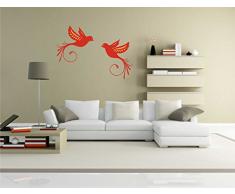 pinkelephant Autocollant Mural Lovely042 â Sweet Heart â Bird â Sticker Mural 58 x 41 cm
