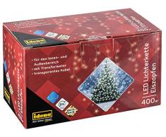Idena Guirlande Stalactite pour intÃ©rieur et extÃ©rieur, 400Â LED Blanc Chaud avec minuteur, 31819