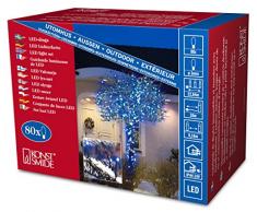 Konstsmide 3611-400 Guirlande 80 Micro LED Bleu + CÃ¢ble Noir 24 V