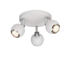 Brilliant AG G77734/05 Plafonnier, MÃ©tal, GU10, 3 W, Blanc