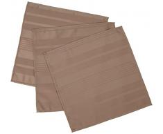 lharmonie du décor 3 serviettes de table 40x40 cm smart taupe