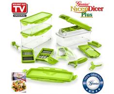 Genius Nicer Dicer Plus | 18 pièces | Kiwi | Trancheuse Multifonction | Découpe-Fruits et légumes