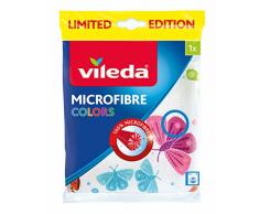 Vileda Microfibre Chiffon Universel Colors Design 1er, Plastique, Multicolore, 17Â x 0,7Â cm