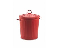 Galileo Casa 2194868 Poubelle en mÃ©tal Rouge 18 l, Rouge