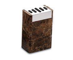 Rockingham Forge HS-05BR Bloc Vide Vertical en marbre 5 Couteaux Marron