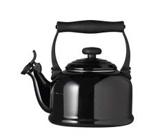 Le Creuset Bouilloire, CapacitÃ© : 2.1 L, Acier EmaillÃ©/PhÃ©nol, Tradition, Noir