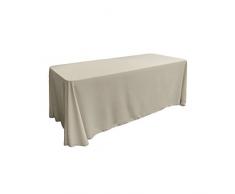 La Nappe Rectangulaire en Lin Polyester en Popeline, Polyester, Grey Light, 228.6 x 335.3 x 0.04 cm
