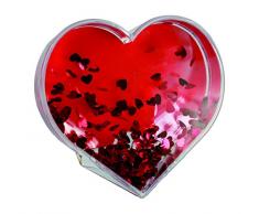 Out of the blue Cadre cÅur Transparent 3D Ã Paillettes pour 1 Photo 9 x 9 cm