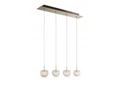 Massive Fontaine Suspension Acier Brossé 4 x 20 W G4 Chrome Mat