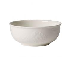 Villeroy & Boch Rose Sauvage Blanche Plat creux rond, Porcelaine Premium, Blanc